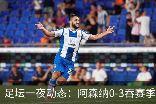 足坛一夜动态：阿森纳0-3吞赛季首败，国米2-2罗马，巴萨3-1复仇